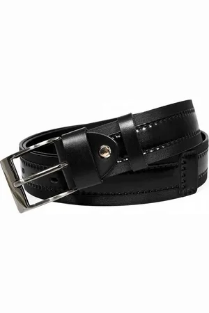 ROVICKY Černý kožený opasek PRS-06-BGE BLACK 95