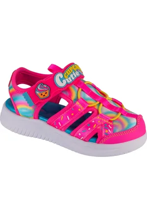 Skechers Růžové dívčí sandály Jumpsters Sandal - Sprinkle Wonder 303273N-HPMT