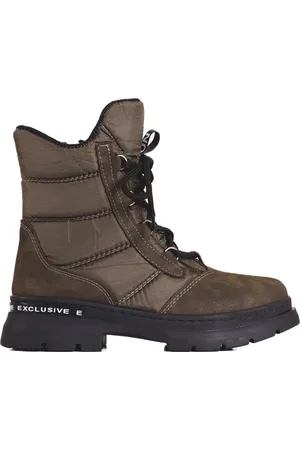 SHELOVET Šněrovací tmavě zelené sněhule 22-62062GR