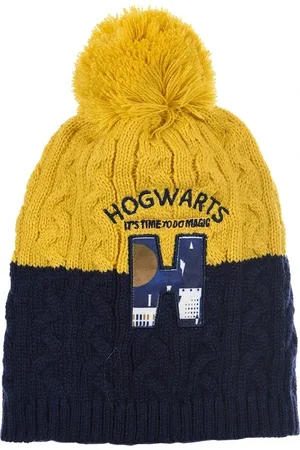 Harry Potter Čepice s bambulí - žlutá/tm. modrá