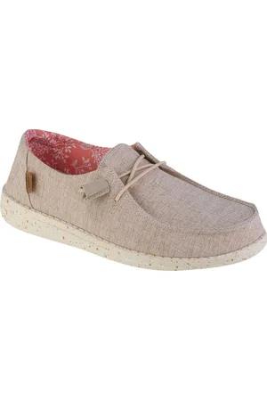 Hey dude Béžové dámské polobotky Wendy Chambray 40058-2BK