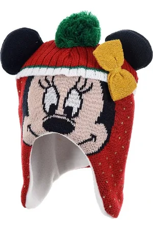 Minnie Červená dívčí čepice s bambulí Disney