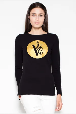 Venaton Halenka s potiskem a rozparkem VT014 Black