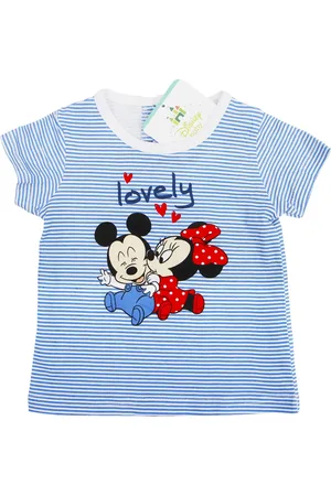 Minnie Dětské modré pruhované tričko Lovely