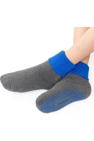 Steven Tmavě šedé protiskluzové ponožky pro děti Art.038 TS014, GRAY MELANGE - ABS
