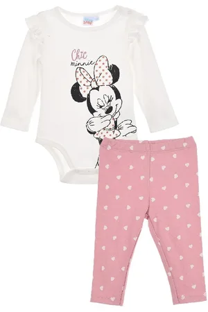 Minnie Bílo-růžový set body a legínů