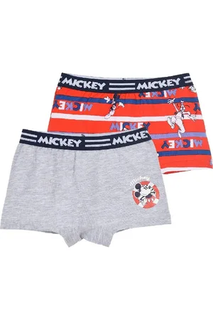 Mickey Mouse Dvojbalení boxerek Mickey Disney Mouse - šedá/červená