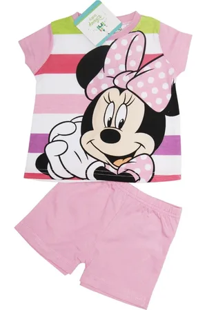 Minnie Minnie dívčí růžový letní set tričko + kraťasy
