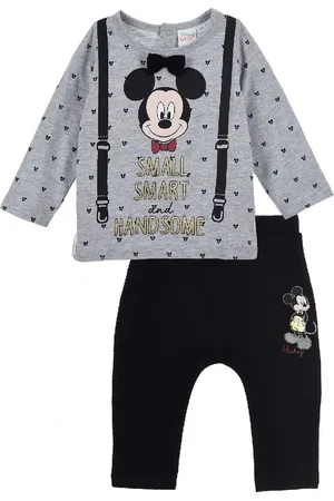 Mickey Mouse Šedo-černá sada - Small, Smart and Handsome