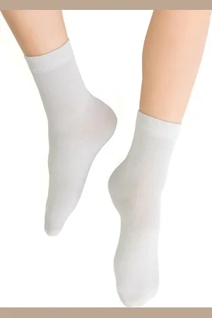 Steven Světle šedé unisex ponožky pro děti Art.145 ZK042, LIGHT GRAY
