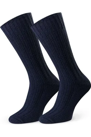Steven Tmavě modré vlněné unisex ponožky Art.085 YD004, NAVY BLUE