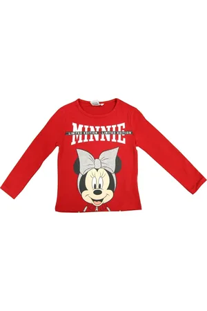 Minnie Červené třpytivé tričko Minnie s dlouhým rukávem