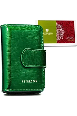 Peterson Vertikální dámská kožená peněženka se zapínáním na patent Y734 PTN 76115-SH