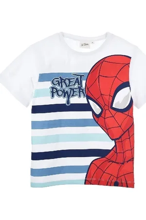 SPIDERMAN Bílé chlapecké tričko s potiskem Spider-Man