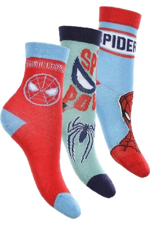 SPIDERMAN Chlapecké ponožky Spider-Man Marvel - červená/mint/