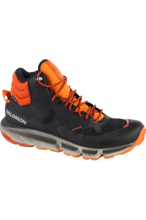 Salomon Černo-oranžové turistické tenisky Predict Hike Mid Gtx 417368