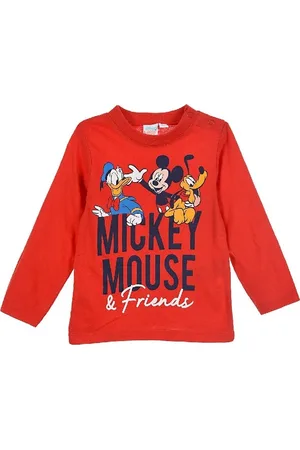 Mickey Mouse Červené tričko Disney s dlouhým rukávem