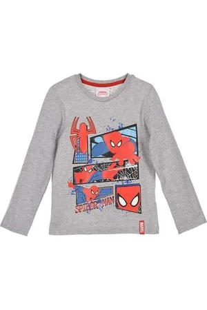 SPIDERMAN Chlapecké šedé tričko s dlouhým rukávem