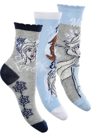 Frozen Trojbalení dívčích ponožek Disney - šedá/světle modrá/šedá