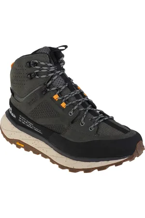 Jack Wolfskin Tmavě zelené kotníkové turistické boty Terraquest Texapore Mid M 4056381-4143