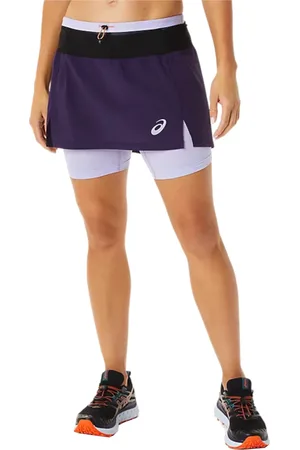 Asics Fialové sportovní kraťasy se sukní Fujitrail Skort 2012B929-400