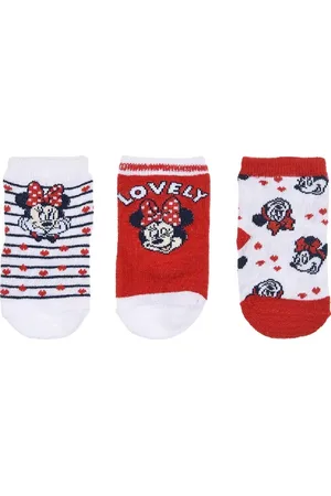Minnie Trojbalení ponožek Disney Baby - bílá/červená/modrá