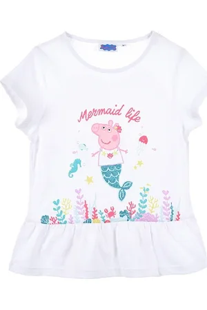 Peppa Pig Bílé tričko s volánky D02105B0000098