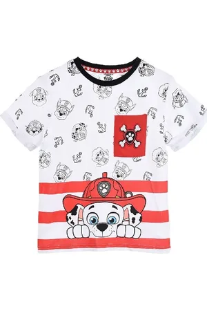 Paw Patrol Bílo-červené chlapecké tričko