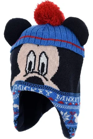 Mickey Mouse Modro-černá zimní čepice ve tvaru