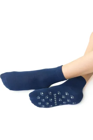 Steven Tmavě modré protiskluzové ponožky pro děti Art.164 VP011, DENIM - ABS