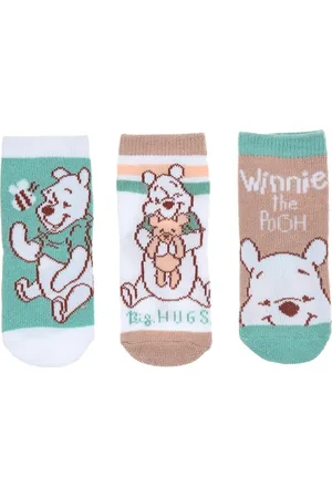 WINNIE THE POEH Sada 3 ks ponožek Disney baby - - tyrkysová, hnědá