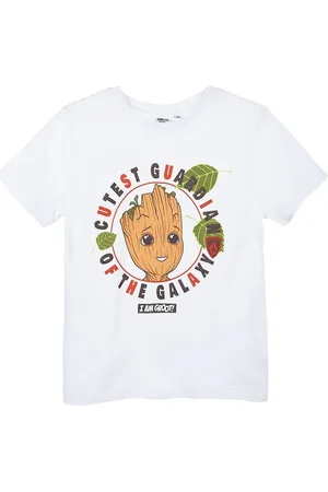 Marvel Bílé chlapecké tričko Groot Guardians of the Galaxy