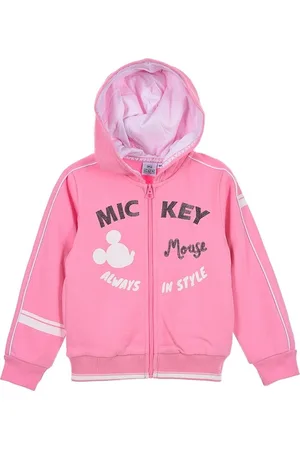 Mickey Mouse Růžová dívčí mikina na zip