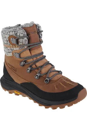 Merrell Hnědo-černé dámské zimní turistické boty Siren 4 Thermo Demi Zip WP J037412