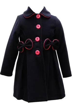 Basics from Amsterdam NAT&TOM Černý elegantní dívčí kabátek s mašlemi