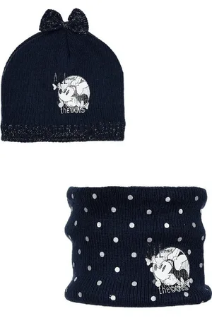 Minnie Modrý set čepice a nákrčníku Minnie D000MNG7000052