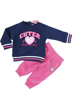 Basics from Amsterdam Super Baby dívčí růžovo/modrá tepláková souprava