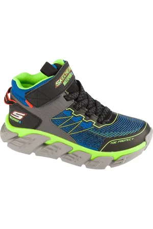Skechers Modro-šedé chlapecké kotníkové tenisky Tech-Grip - High-Surge 403806L-RYBK
