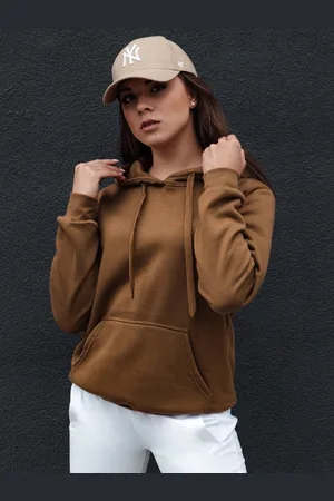 Basics from Amsterdam Hnědá dámská mikina s kapucí BY1328