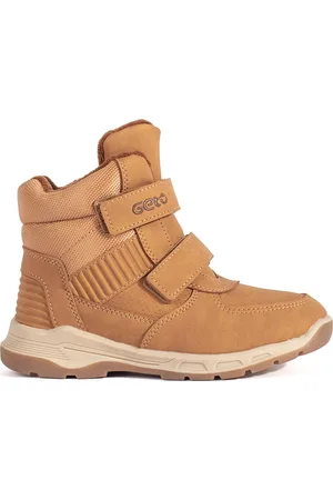 SHELOVET Zateplené chlapecké camel kotníkové boty na suchý zip A-198BR