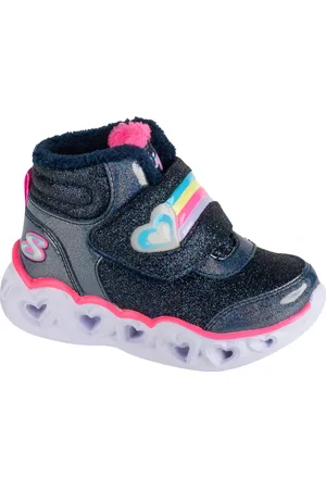 Skechers Tmavě modré dívčí svítící boty Heart Lights - Brilliant Rainbow 302669N-NVPK