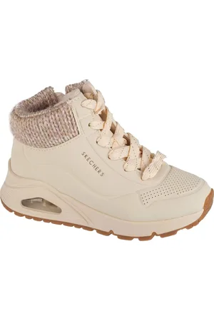 Skechers Béžové kotníkové zimní tenisky Uno Gen1 - Darling Daze 310566L-NAT