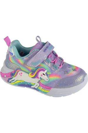 Skechers Světle fialové dívčí svítící tenisky Unicorn Chaser 302298N-LVMT