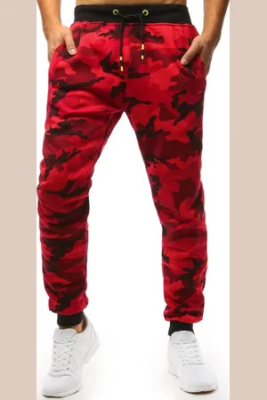 Basics from Amsterdam Červené camo tepláky ux1467