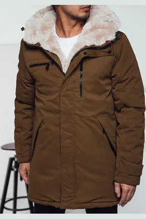 Basics from Amsterdam Pánská hnědá zimní parka s kapucí TX4968
