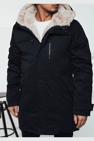 Basics from Amsterdam Pánská tmavě modrá zimní parka s kapucí TX4967