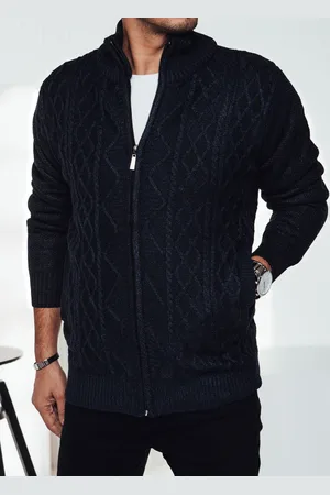 Basics from Amsterdam Pánský tmavě modrý svetr se zapínáním na zip WX2250