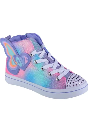 Skechers Růžovo-fialové kotníkové tenisky Twi-Lites 2.0-Butterfly Love 314450L-LVMT