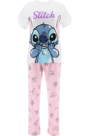 Lilo & Stitch Bílo-růžové dvoudílné dámské pyžamo