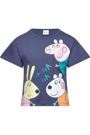 Peppa Pig Tmavě modré bavlněné tričko s krátkým rukávem